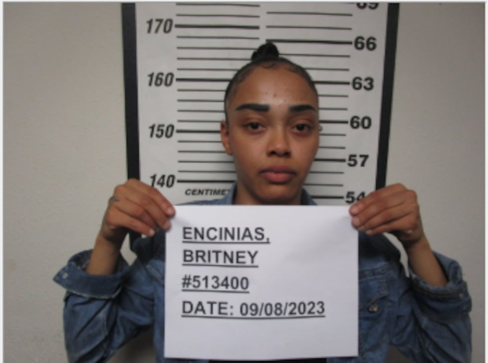 Britney Encinias, 32, was indicted by a Potter County grand jury for an April 2025 attack. She...