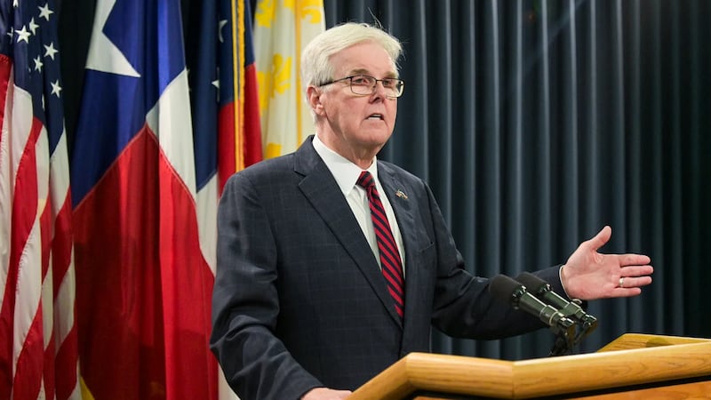 Lt. Gov. Dan Patrick speaks at a press conference at the Texas Capitol in Austin on June 23,...
