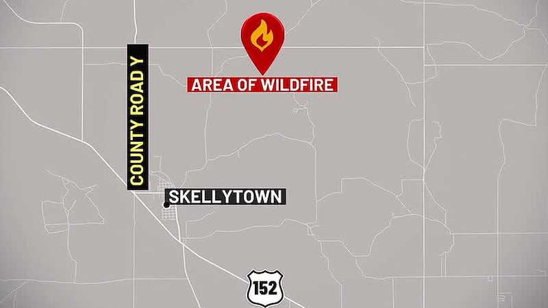 El Departamento de Bomberos de Skellytown afirma que el incendio fue provocado por una línea...