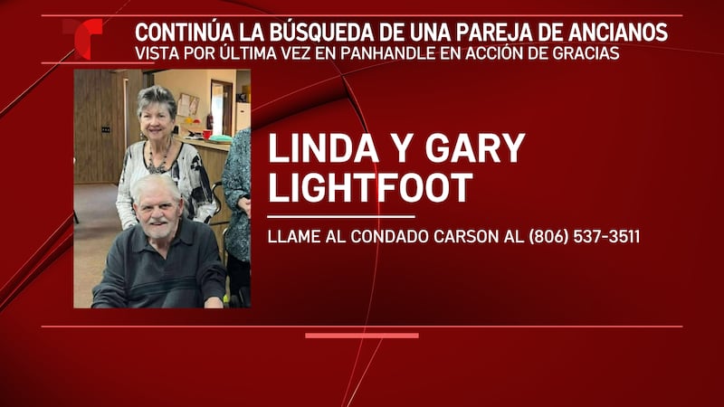 Elderly couple missing since Thanksgiving afternoon