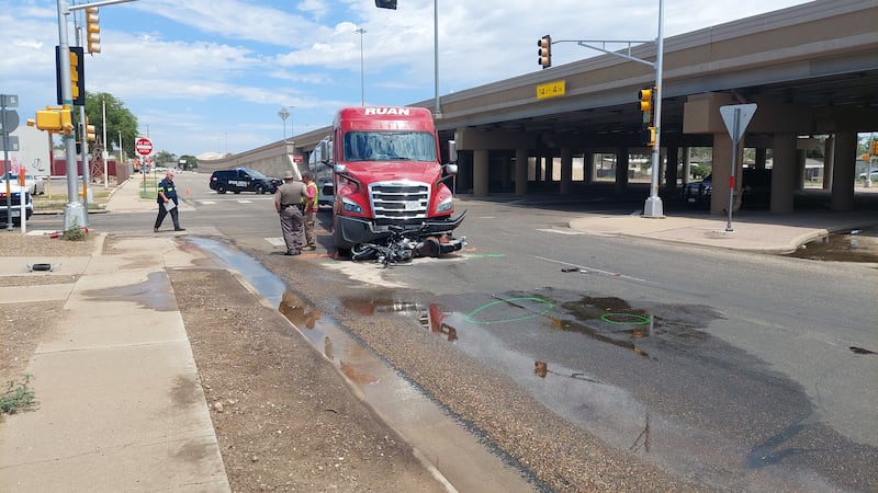 One person was taken to the hospital after a crash involving a semi and motorcycle near 26th...