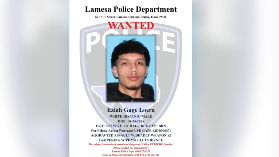 La policía de Lamesa busca a un joven de 18 años buscado por múltiples órdenes de arresto por...
