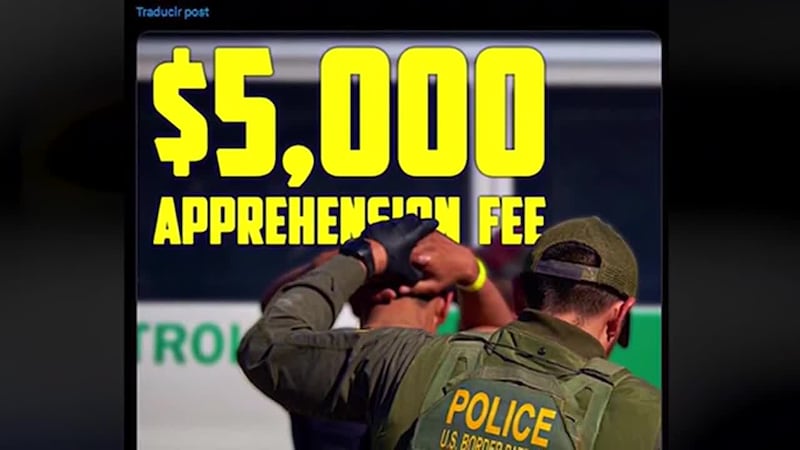 Nueva multa federal de $5,000 para inmigrantes indocumentados que sean arrestados.