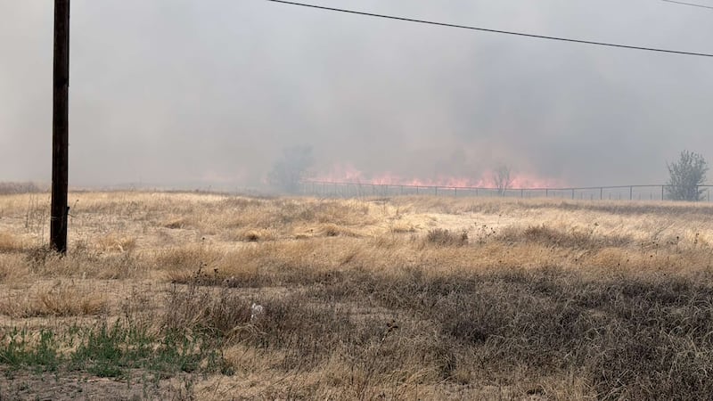 Los equipos están respondiendo a un incendio de pasto en el área de N.E. 24th Avenue y Grand...