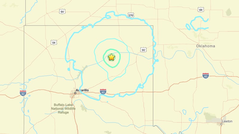 El terremoto ocurrió cerca de varias comunidades del Panhandle, incluidas Spearman, Pampa,...