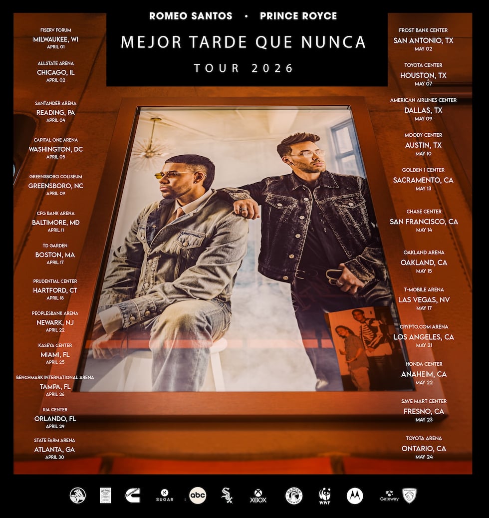Romeo Santos y Prince Royce anuncian su gira 'Mejor Tarde Que Nunca'