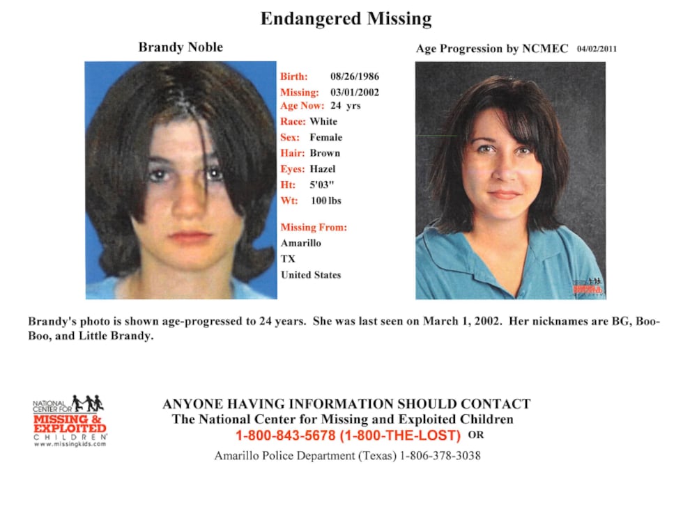 Brandy Noble missing poster