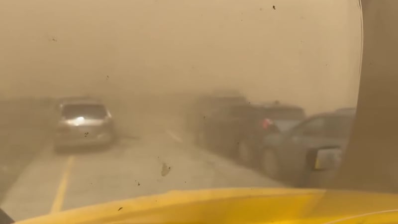 A viewer sent this video of a pileup on I-27 between Canyon and Happy, Texas to our sister...