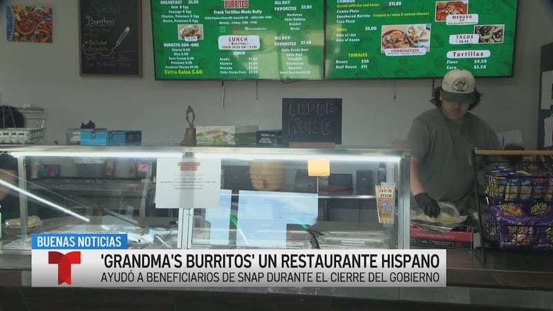 ‘Grandma’s Burritos’ un restaurante hispano ayudó a beneficiarios de SNAP durante el cierre...