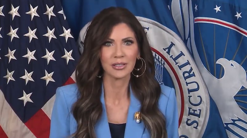 DHS Secretary Kristi Noem seen in PSA video regarding Government Shutdown