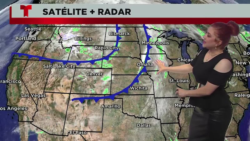 Ligero frente frío cruzando por la región