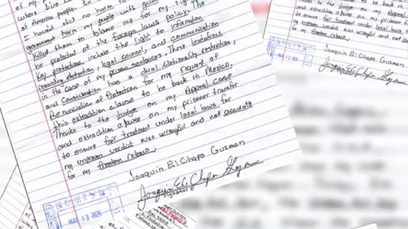 Revelan cartas que el excapo mexicano Joaquín 'El Chapo' Guzmán ha enviado a un juez. En ellas...